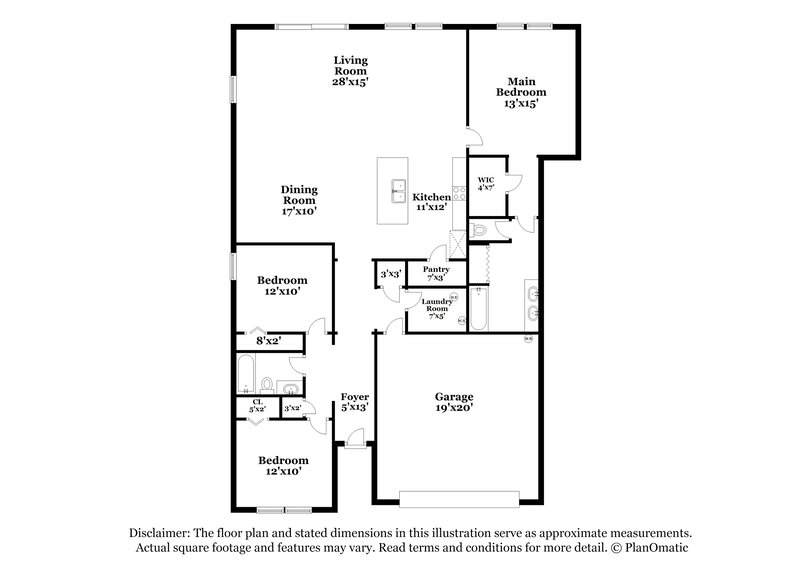 1,840/Mo, 2126 Tyson Lake Dr Jacksonville, FL 32221 Floor Plan View