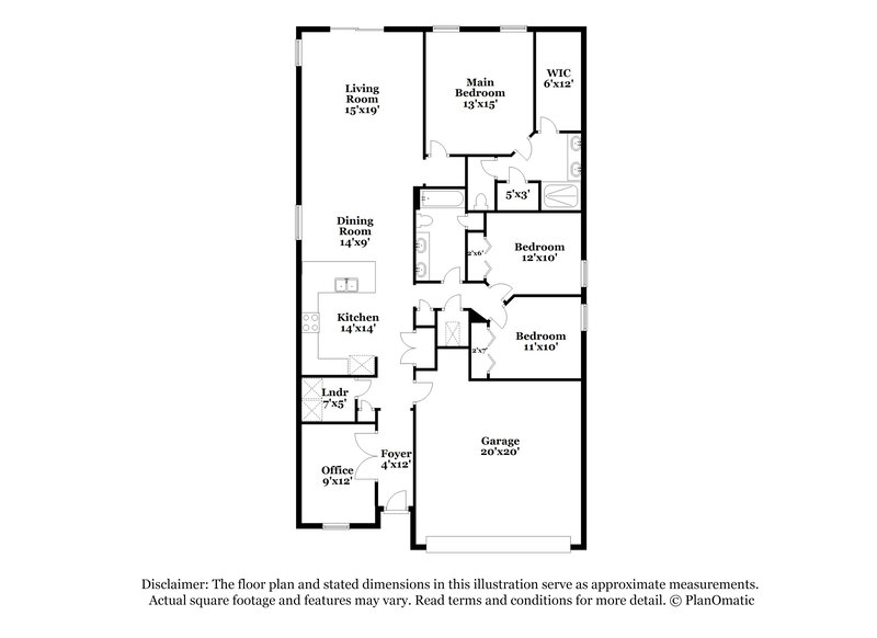 1,820/Mo, 5543 Village Pond Cir Jacksonville, FL 32222 Floor Plan View