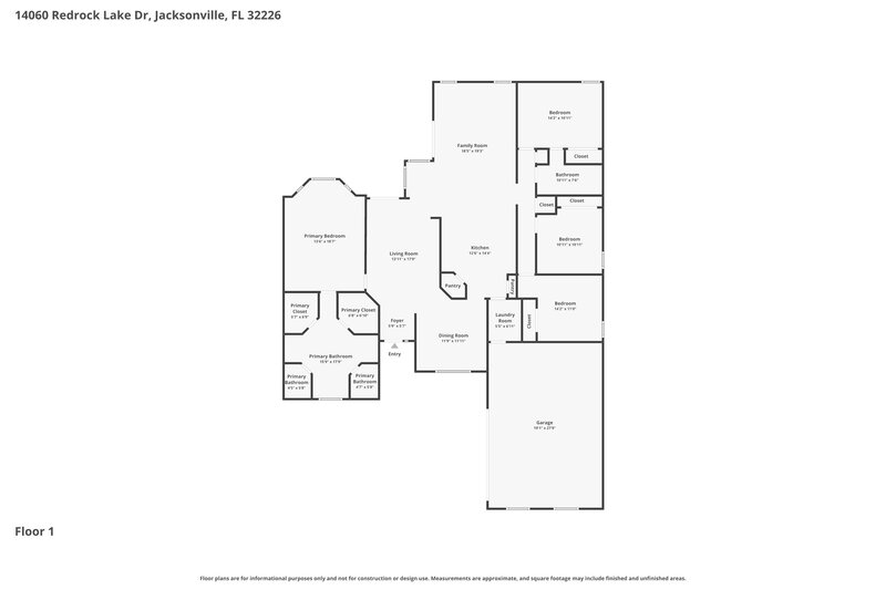 2,410/Mo, 14060 Red Rock Lake Dr Jacksonville, FL 32226 Floor Plan View