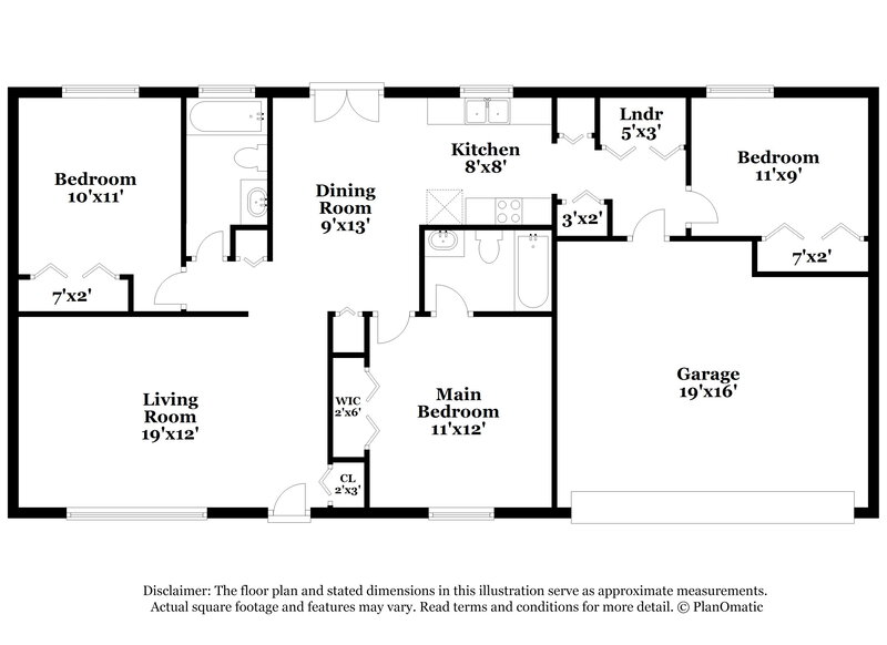 1,975/Mo, 10938 Buggy Whip Dr Jacksonville, FL 32257 Floor Plan View
