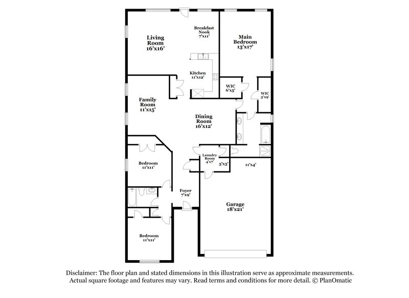 1,730/Mo, 7524 Westland Oaks Dr Jacksonville, FL 32244 Floor Plan View