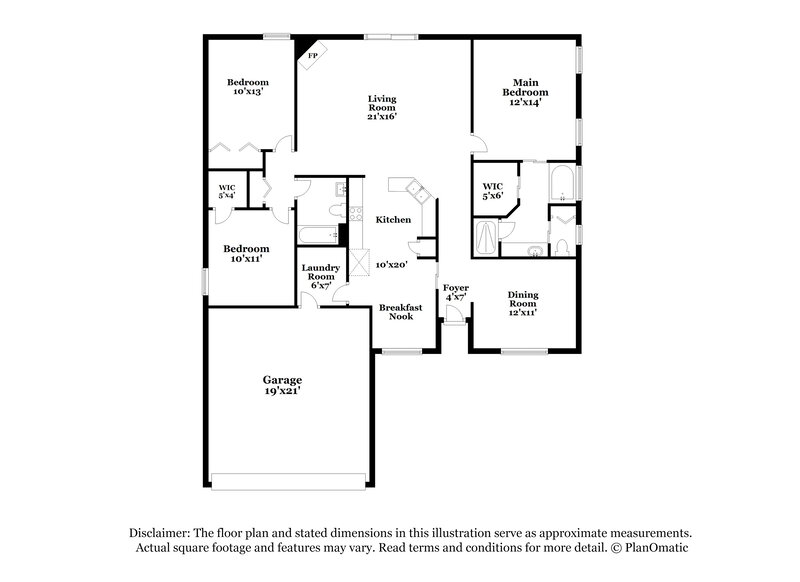 1,755/Mo, 3726 Woodbriar Dr Orange Park, FL 32073 Floor Plan View