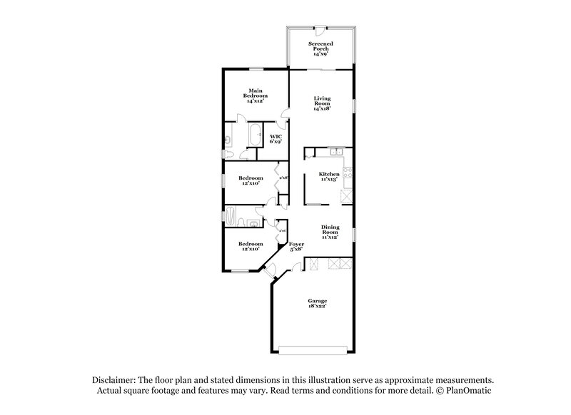1,870/Mo, 2653 Sam Houston Pl Jacksonville, FL 32246 Floor Plan View
