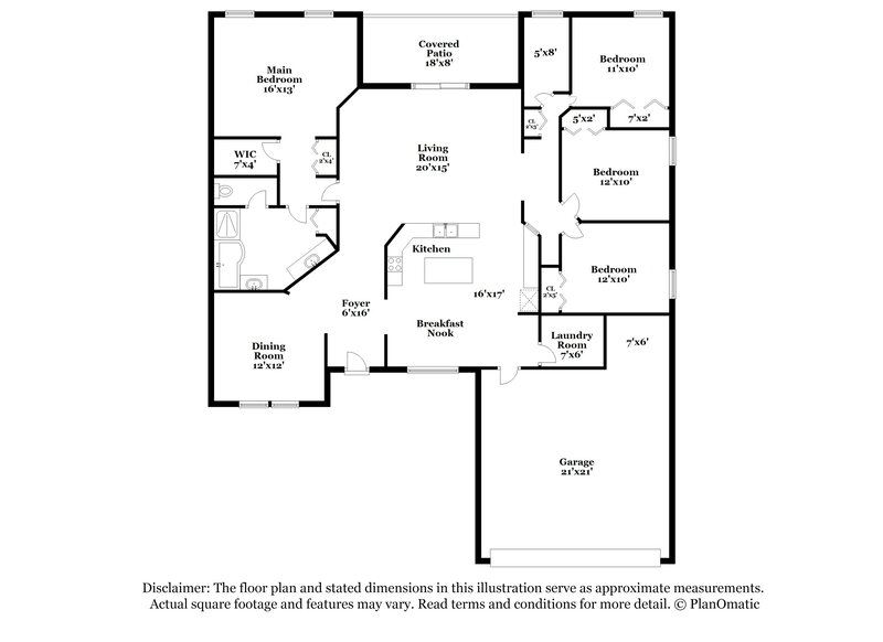2,445/Mo, 86010 Maple Leaf Pl Yulee, FL 32097 Floor Plan View