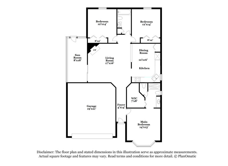 1,625/Mo, 1931 Farm Way Middleburg, FL 32068 Floor Plan View