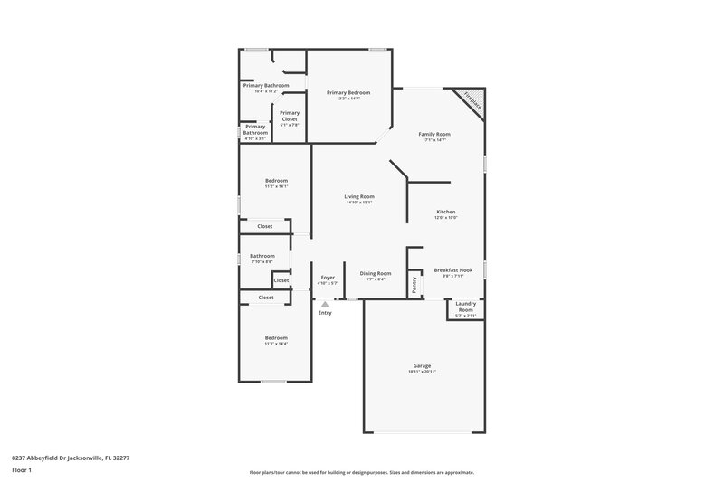 3,020/Mo, 8237 Abbeyfield Dr Jacksonville, FL 32277 Floor Plan View