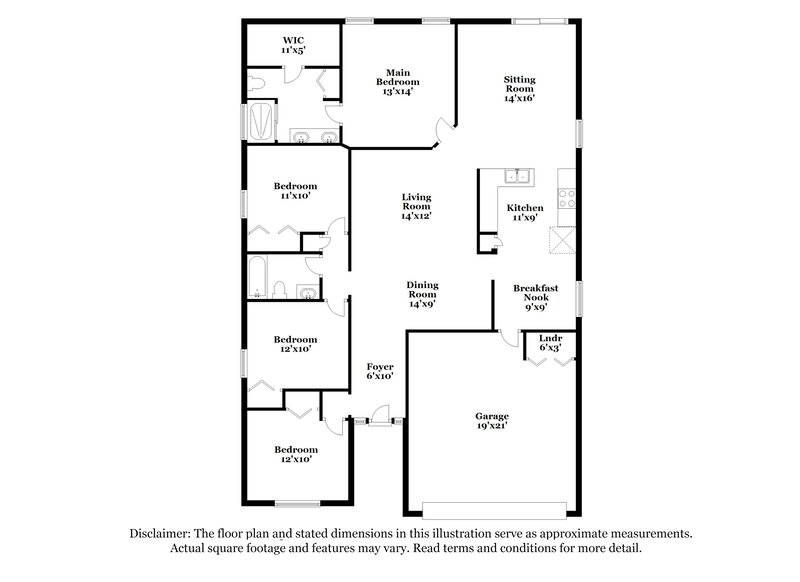 1,870/Mo, 5654 Chirping Way W Jacksonville, FL 32222 Floor Plan View