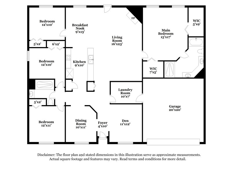 2,040/Mo, 2625 Fox Creek Dr Jacksonville, FL 32221 Floorplan View