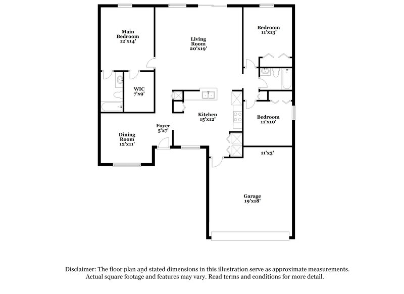 2,015/Mo, 2953 Golden Pond Blvd Orange Park, FL 32073 Floorplan View