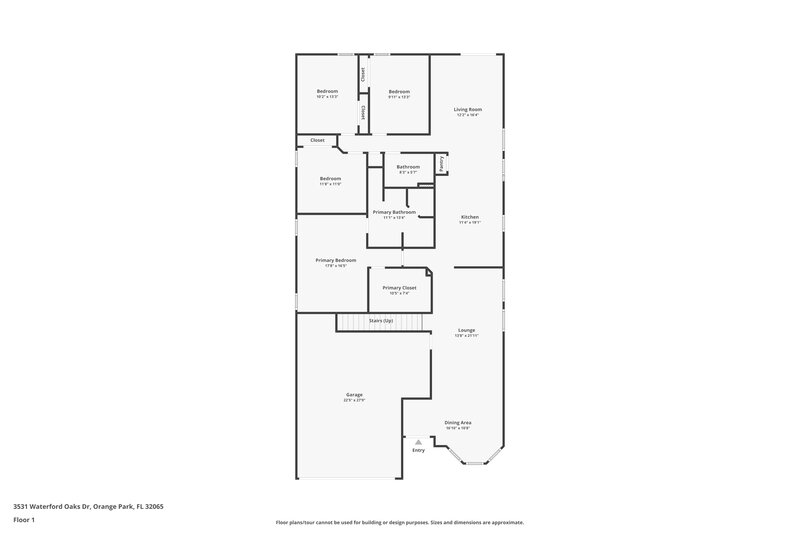 2,440/Mo, 3531 Waterford Oaks Dr Orange Park, FL 32065 Floor Plan View