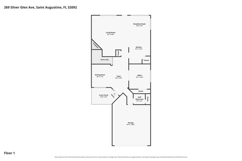 2,845/Mo, 269 Silver Glen Ave Saint Augustine, FL 32092 Floorplan View