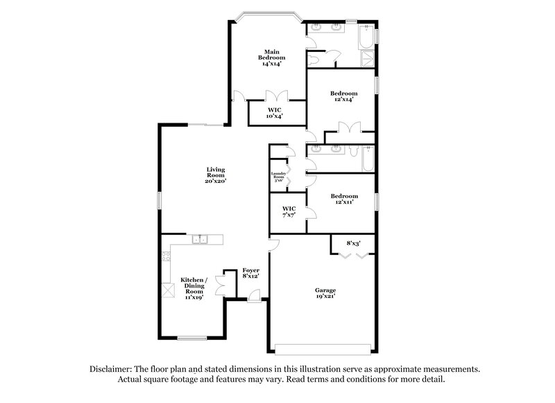 2,070/Mo, 1016 Beckingham Dr Saint Augustine, FL 32092 Floorplan View