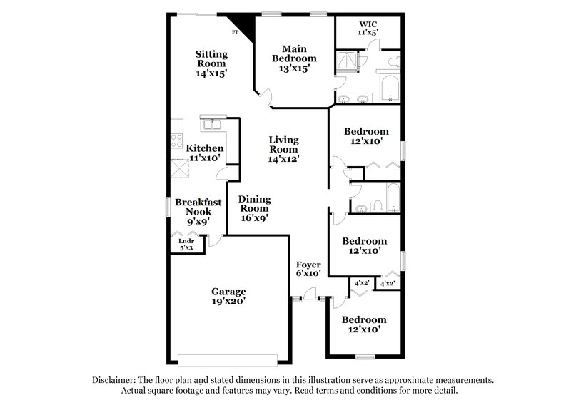 1,950/Mo, 2695 Secret Harbor Dr Orange Park, FL 32065 Floor Plan View