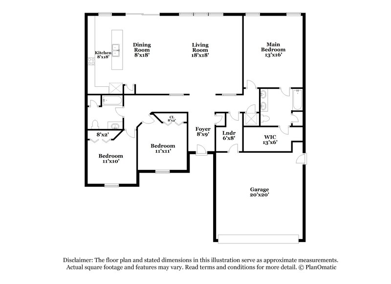 1,765/Mo, 12819 Radiant Run Ct Jacksonville, FL 32218 Floor Plan View