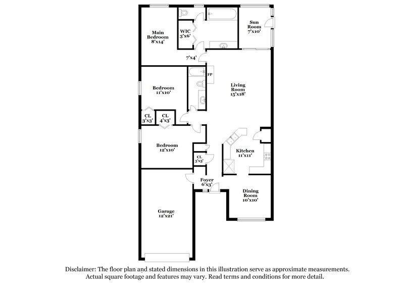 1,885/Mo, 10382 Brookwood Bluff Rd N Jacksonville, FL 32225 Floor Plan View