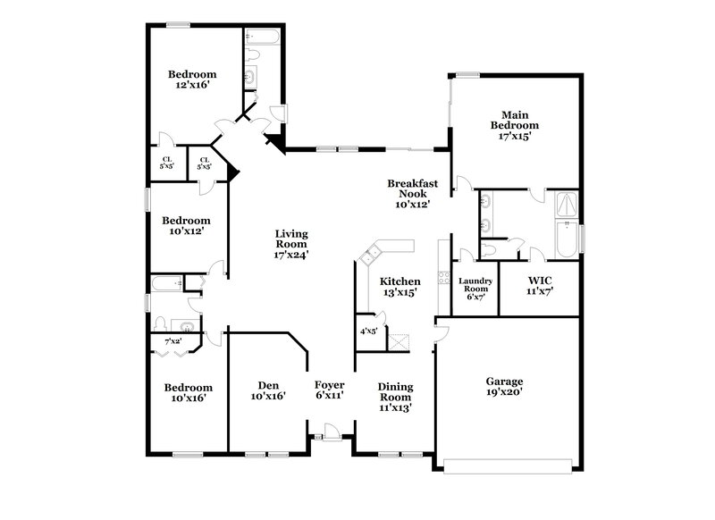 2,055/Mo, 10334 Planters Wood Dr Jacksonville, FL 32218 Floor Plan View
