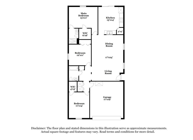 2,450/Mo, 3608 Alec Dr Middleburg, FL 32068 Floor Plan View