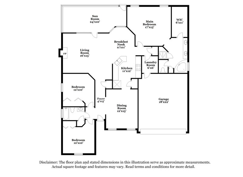 2,005/Mo, 515 Charles Pinckney St Orange Park, FL 32073 Floor Plan View