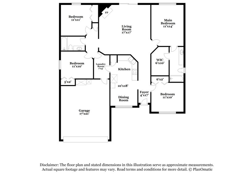 1,895/Mo, 3095 Seth Dr Green Cove Springs, FL 32043 Floor Plan View