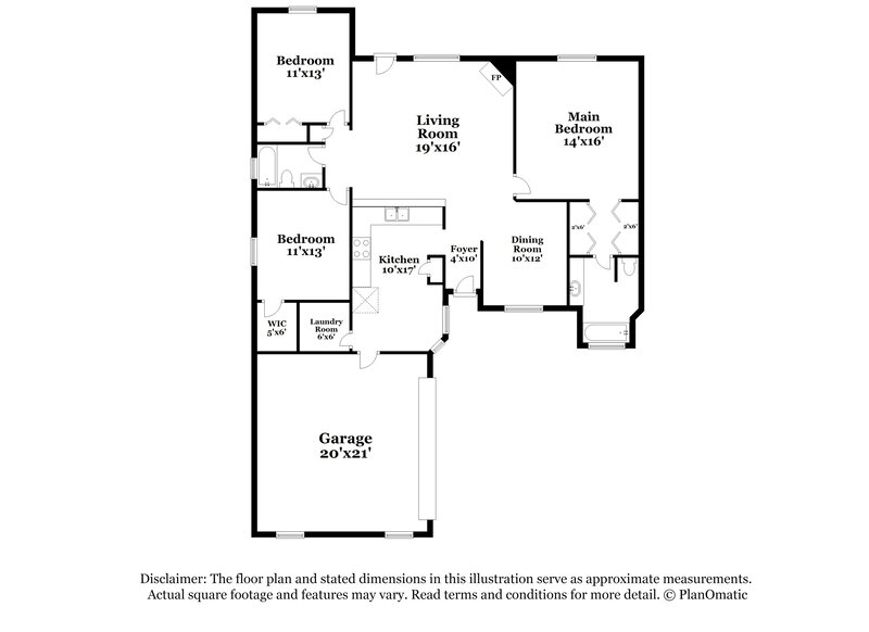 1,720/Mo, 1186 Summer Springs Dr Middleburg, FL 32068 Floorplan View