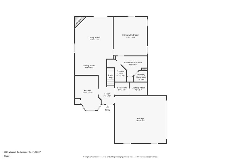 2,040/Mo, 4685 Wassail Dr Jacksonville, FL 32257 Floor Plan View