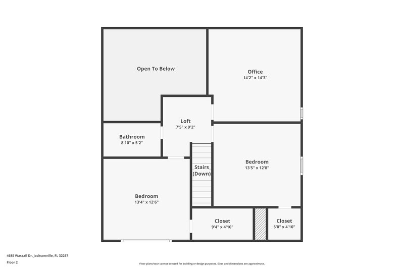 2,040/Mo, 4685 Wassail Dr Jacksonville, FL 32257 Floor Plan View 2