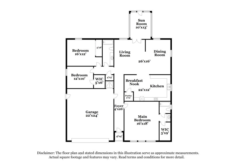 1,950/Mo, 3410 Guernsey Ct Jacksonville, FL 32226 Floorplan View