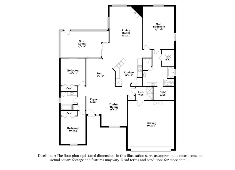2,205/Mo, 8717 Canopy Oaks Dr Jacksonville, FL 32256 Floor Plan View