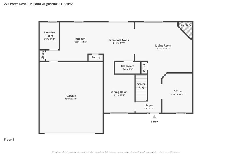 2,880/Mo, 276 Porta Rosa Cir Saint Augustine, FL 32092 Floor Plan View
