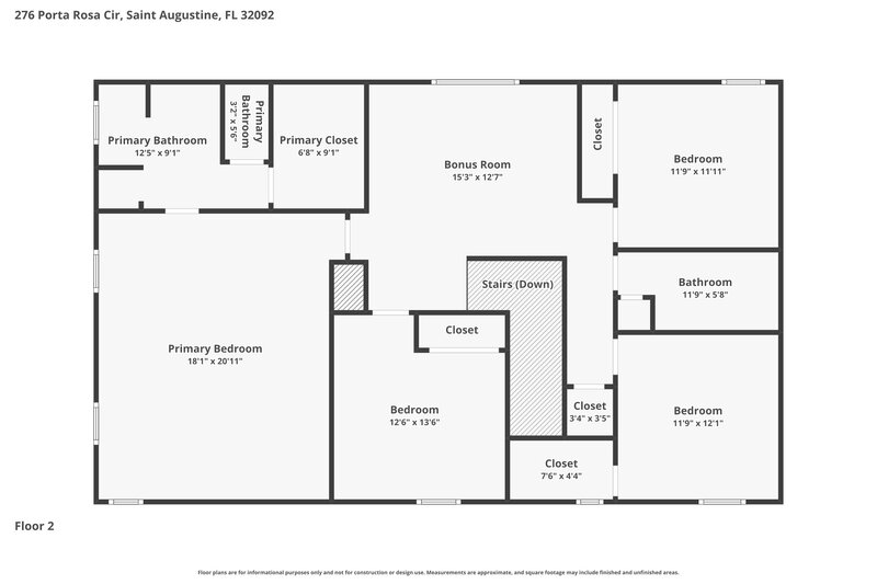 2,880/Mo, 276 Porta Rosa Cir Saint Augustine, FL 32092 Floor Plan View 2