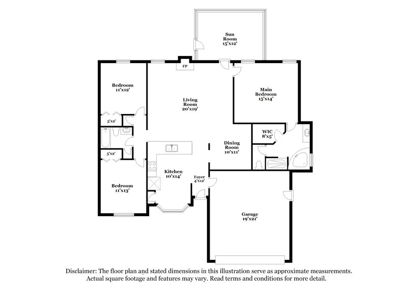 1,875/Mo, 2106 Farm Way Middleburg, FL 32068 Floor Plan View