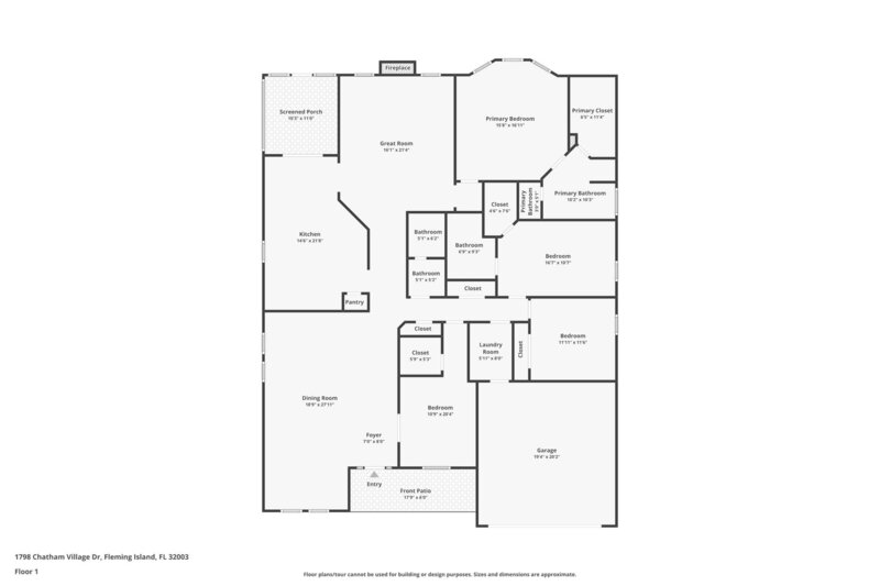 2,685/Mo, 1798 Chatham Village Dr Fleming Island, FL 32003 Floorplan View