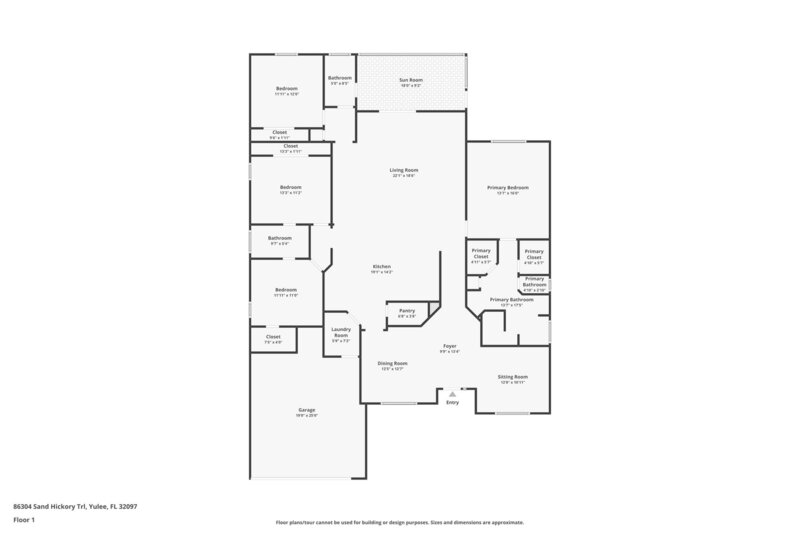 2,515/Mo, 86304 Sand Hickory Trl Yulee, FL 32097 Floorplan View
