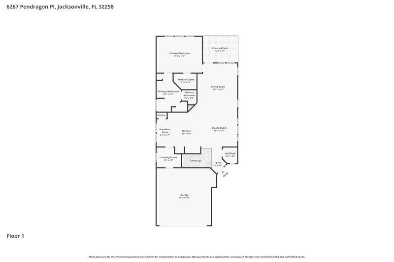 2,645/Mo, 6267 Pendragon Pl Jacksonville, FL 32258 Floor Plan View