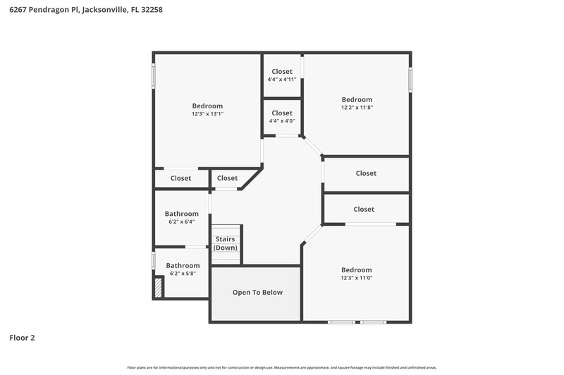 2,645/Mo, 6267 Pendragon Pl Jacksonville, FL 32258 Floor Plan View 2