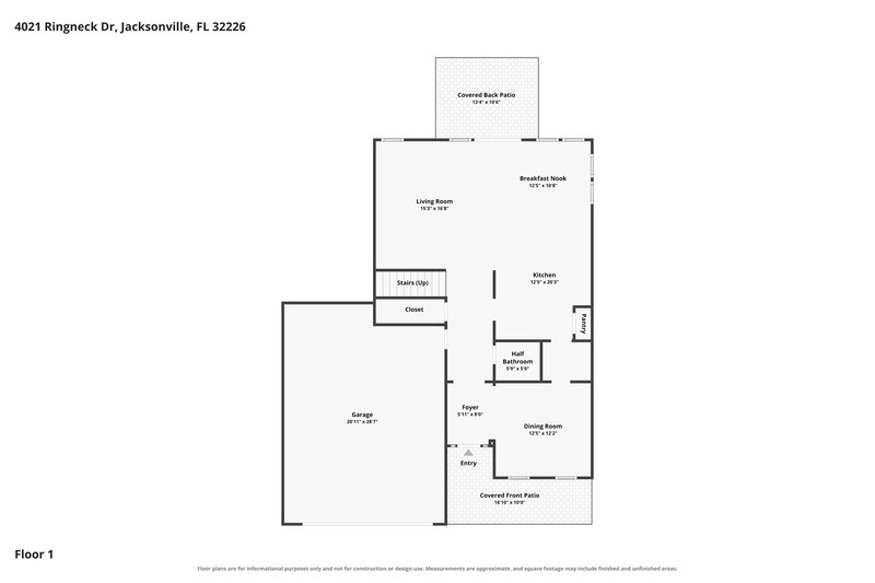 2,365/Mo, 4021 Ringneck Dr Jacksonville, FL 32226 Floor Plan View