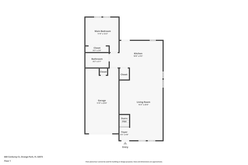 1,695/Mo, 660 Corduroy Ct Orange Park, FL 32073 Floor Plan View