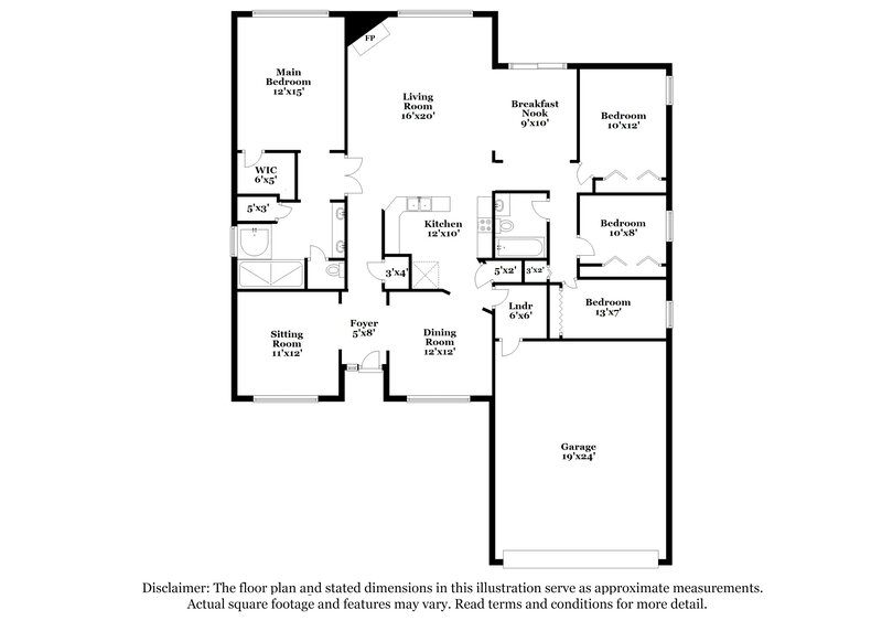 2,030/Mo, 11119 Cherokee Cove Dr Jacksonville, FL 32221 Floor Plan View