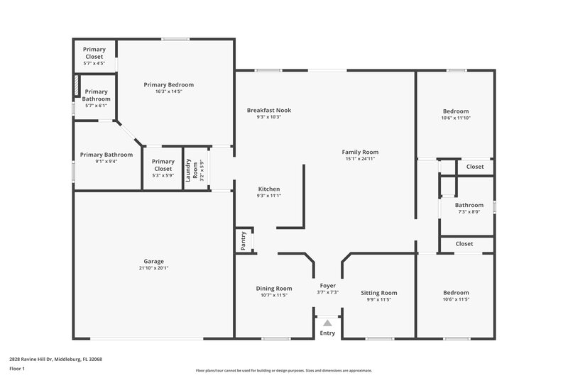 2,220/Mo, 2828 Ravine Hill Dr Middleburg, FL 32068 Floor Plan View