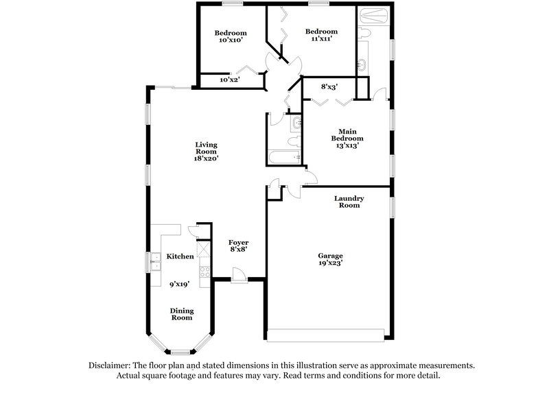 1,905/Mo, 1747 Chandelier Cir W Jacksonville, FL 32225 Floor Plan View