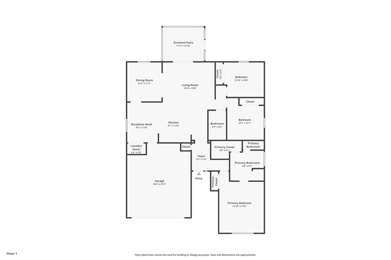 1,960/Mo, 8318 Stelling Dr S Jacksonville, FL 32244 Floor Plan View
