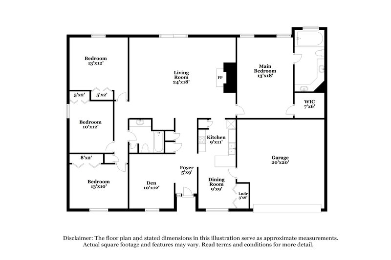 2,050/Mo, 1596 Trotters Bend Trl Jacksonville, FL 32225 Floor Plan View