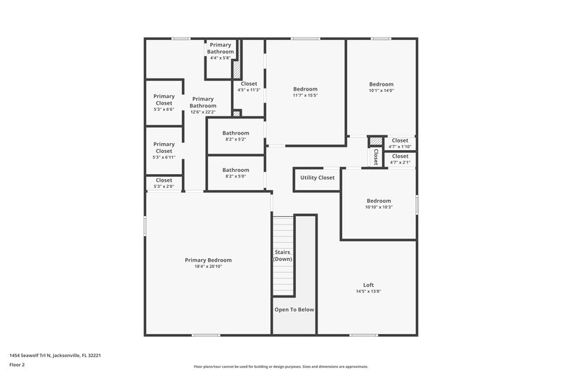2,295/Mo, 1454 Seawolf Trl N Jacksonville, FL 32221 Floor Plan View 2