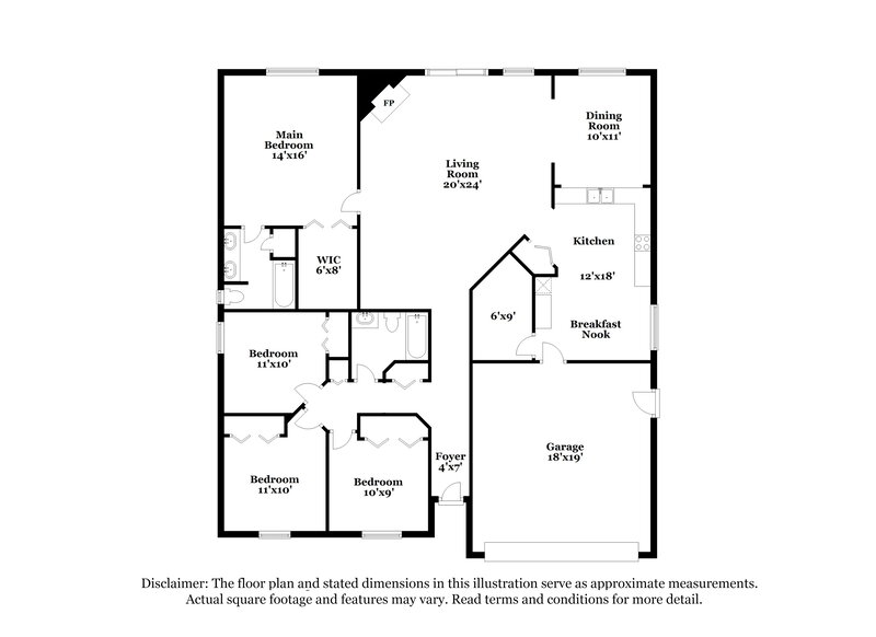 1,990/Mo, 9091 Smoketree Dr Jacksonville, FL 32244 Floor Plan View