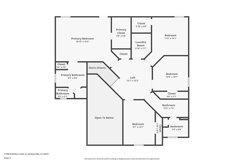 2,310/Mo, 11256 Panther Creek Ct Jacksonville, FL 32221 Floor Plan View