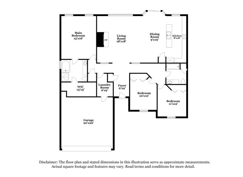 1,780/Mo, 11390 Emma Oaks Ln Jacksonville, FL 32221 Floorplan View