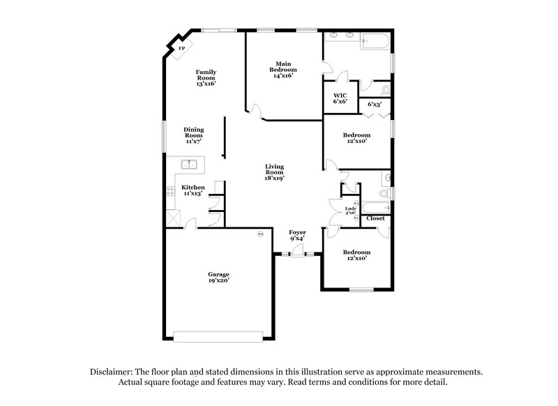 1,850/Mo, 7788 Macdougall Dr Jacksonville, FL 32244 Floor Plan View