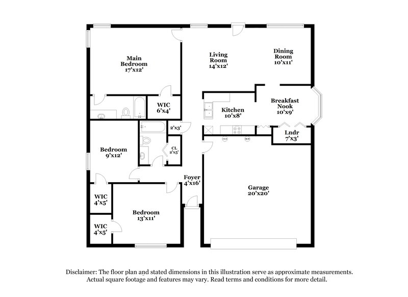 2,370/Mo, 2429 Egrets Glade Dr Jacksonville, FL 32224 Floor Plan View