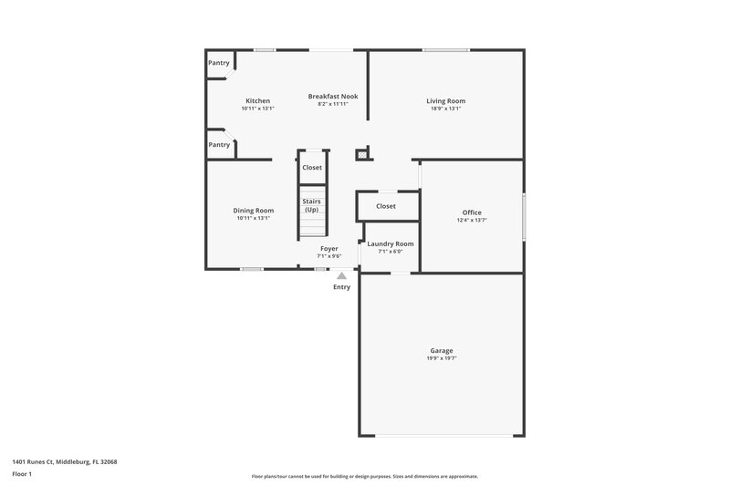 2,065/Mo, 1401 Runes Ct Middleburg, FL 32068 Floor Plan View