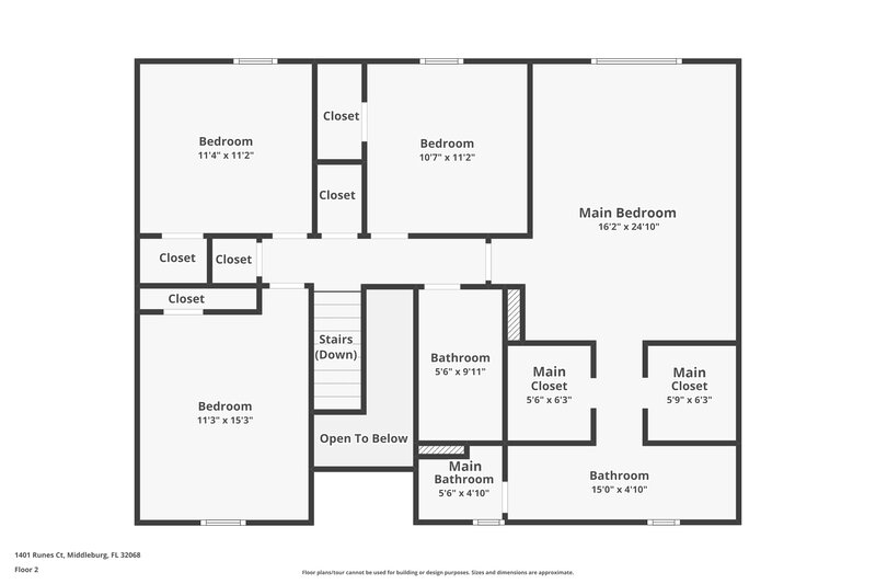 2,065/Mo, 1401 Runes Ct Middleburg, FL 32068 Floor Plan View 2